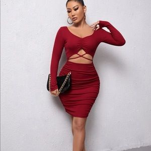 Red bodycon dress